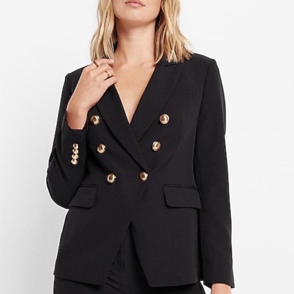 Express Editor Double Breasted Blazer